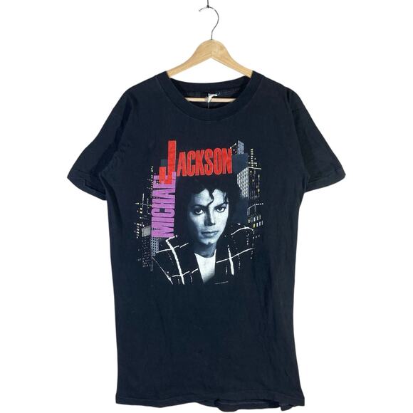 Vintage Michael Jackson BAD Tour 88 Tee L